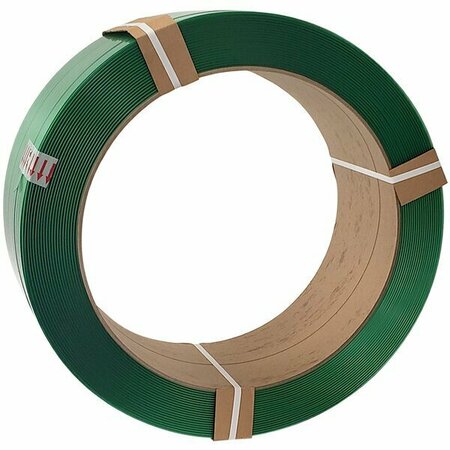 PAC STRAPPING PRODUCTS 7200' x 1/2'' Green Polyester Strapping Coil with 16'' x 6'' Core 442SPE7200G